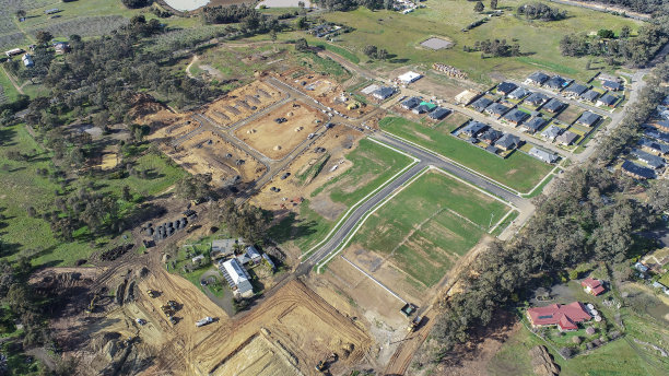 房屋开发建设的鸟瞰图图片下载