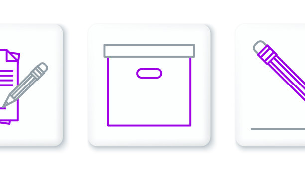 用橡皮擦和线空白设置线铅笔图片下载