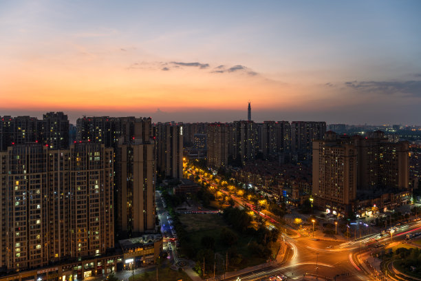 黄昏的城市图片下载