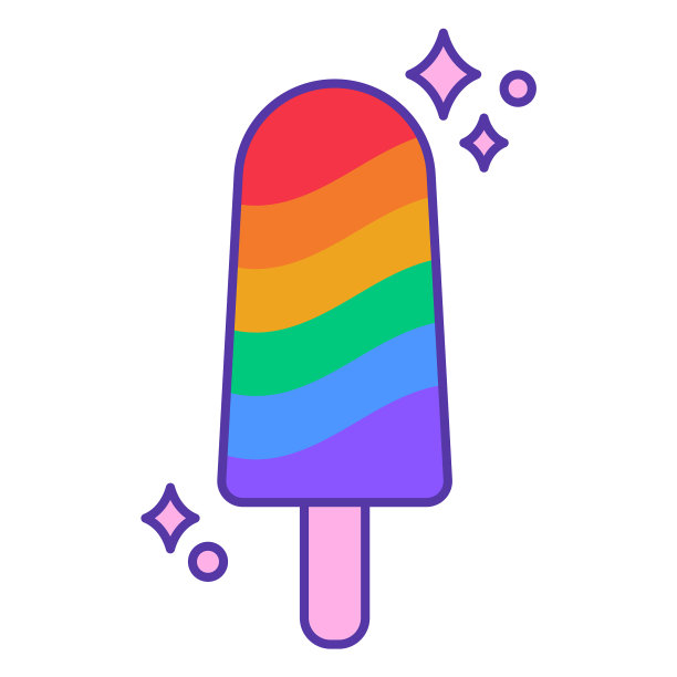 彩虹冰棒颜色笔画质量高图片下载