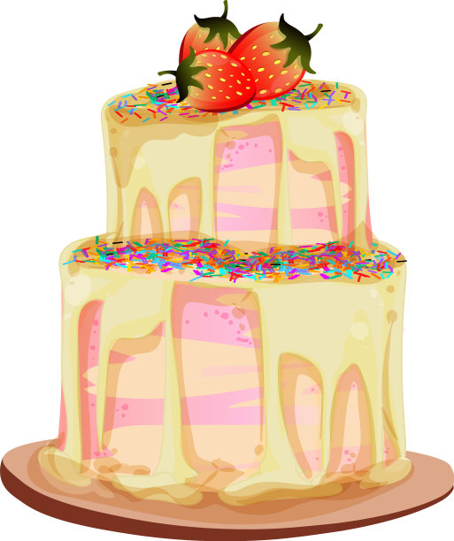 甜蜜的草莓蛋糕图片下载