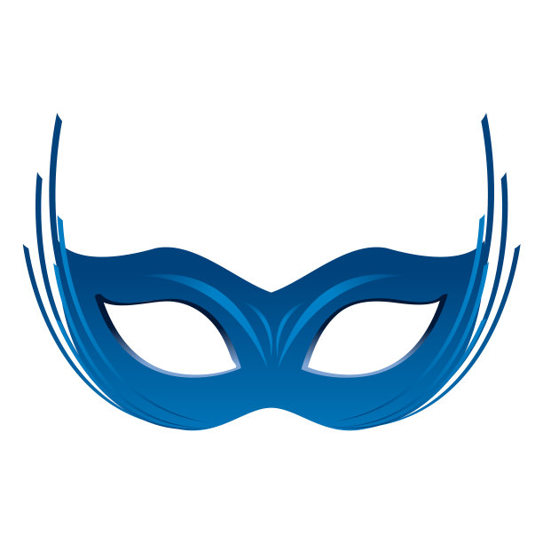 高品质派对蓝色嘉年华面具图片下载