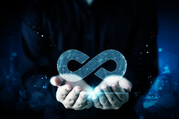 节能节能理念。手握无限符号图标图片下载