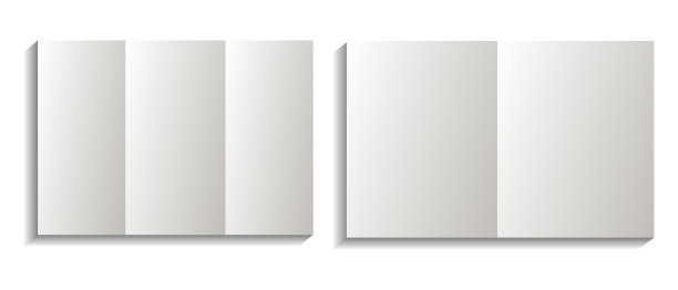 现实的空白白色折叠纸集合图片下载