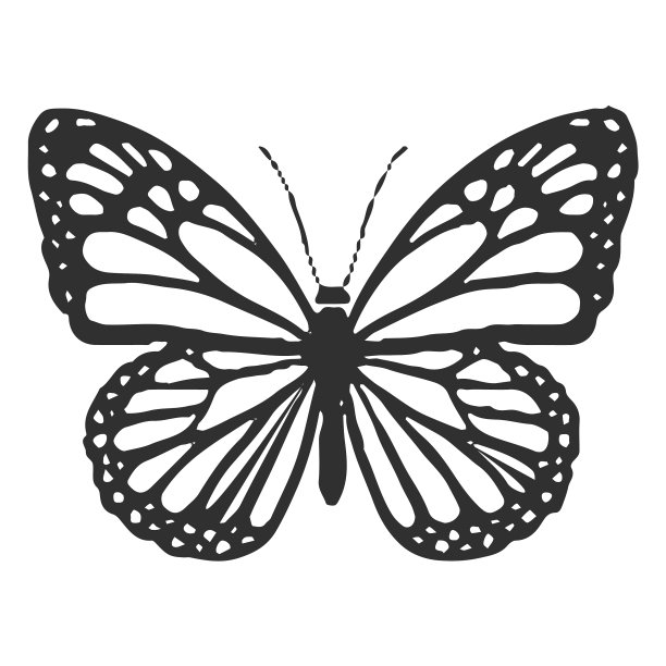 帝王蝶标志品质高图片下载