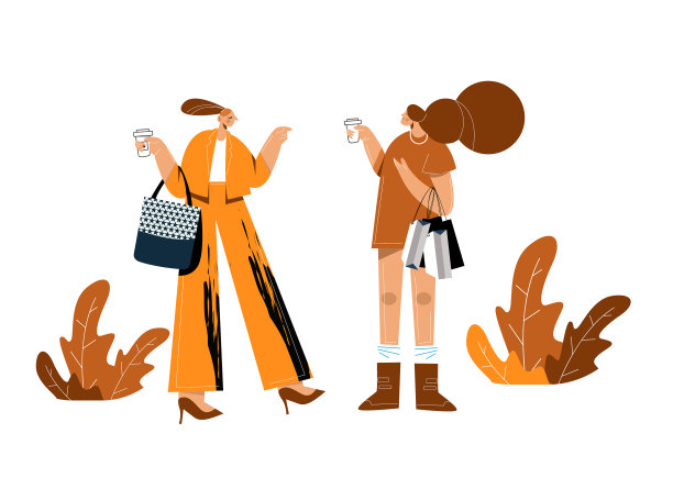 时尚女孩与购物袋图片下载