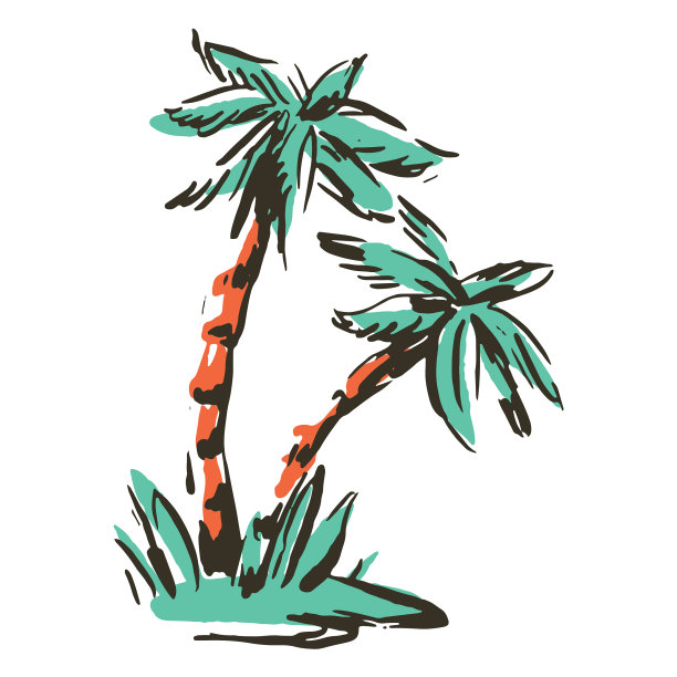 热带海滩棕榈树高品质图片下载