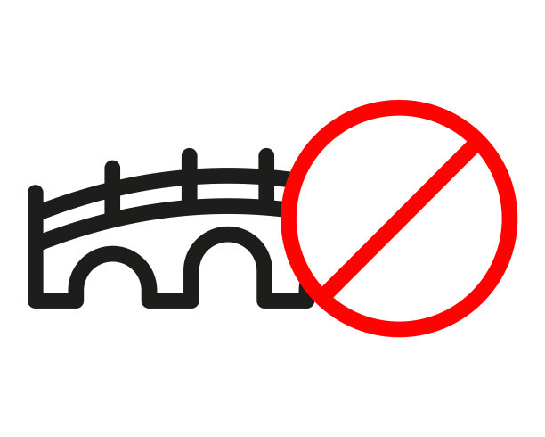 没有桥梁或道路破坏土路断裂图片下载