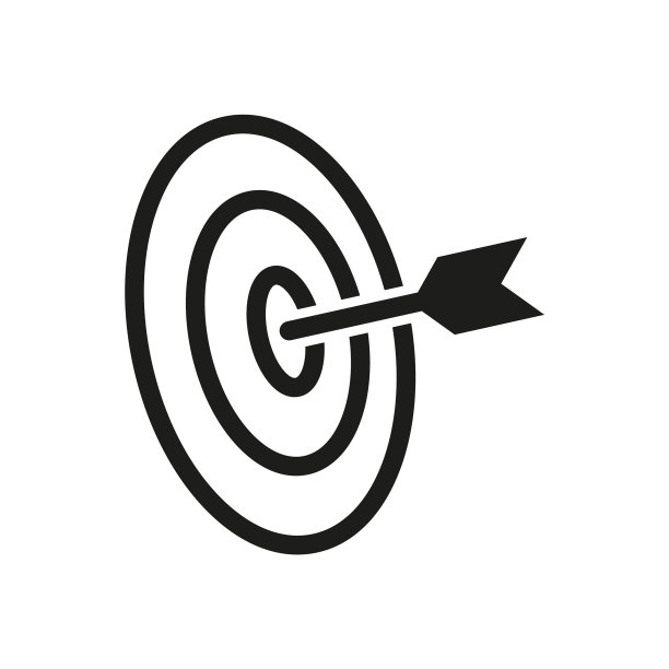 营销目标线图标和目标符号图片下载