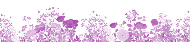 春暖花开的花园单色无缝边图片下载