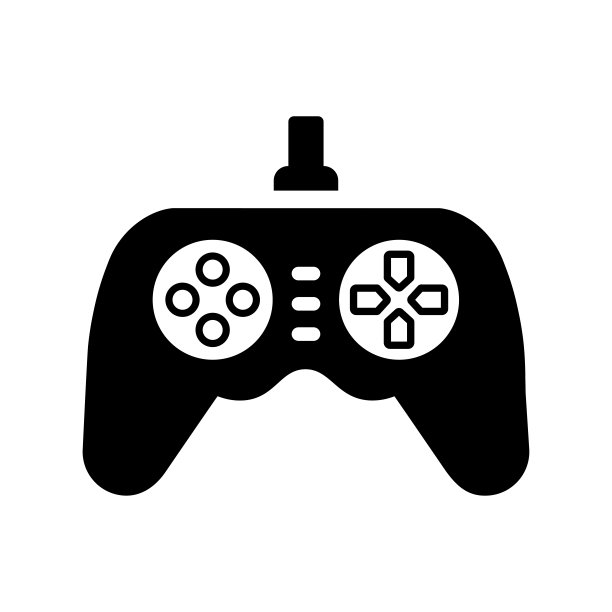 控制器,游戏图标。黑色的矢量图形。图片下载