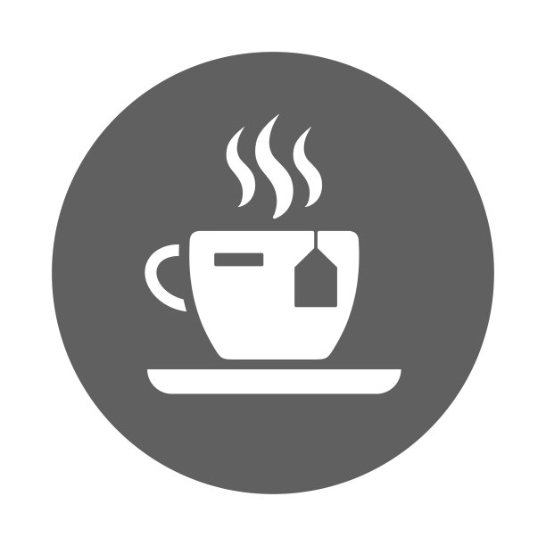 喝，咖啡，茶，马克杯图标。灰色的矢量图形。图片下载