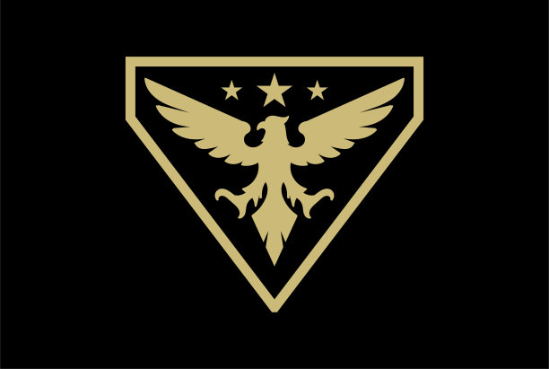 金三角美国鹰鹰猎鹰凤凰鸟徽章徽章为军事力量的军队图标设计图片下载