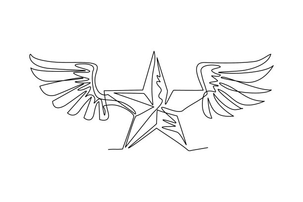 一行行连续绘翼古图片下载