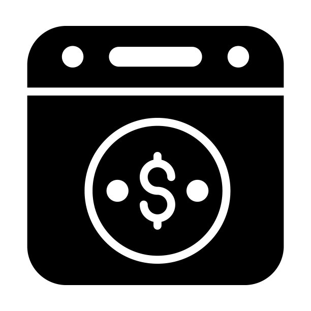 与财务相关的日历线条图标（可编辑）图片下载