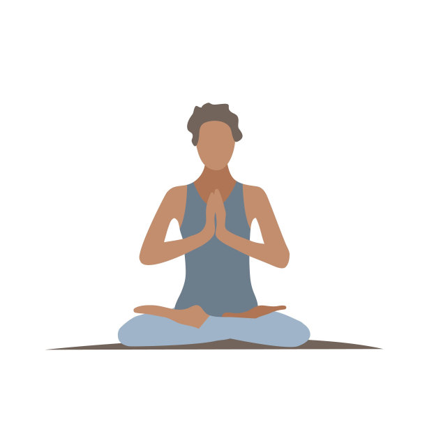 女子正在做瑜伽元素姿势。普拉提瑜伽伸展体操。健康的概念。运动健康的生活方式。平的风格。矢量插图在白色背景上孤立图片下载