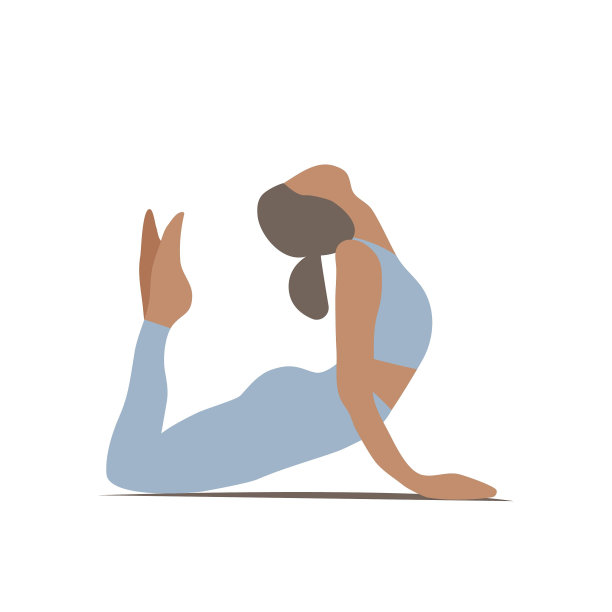 女子正在做体操动作。普拉提瑜伽伸展。健康的概念。运动健康的生活方式。平的。矢量插图在白色背景上孤立图片下载