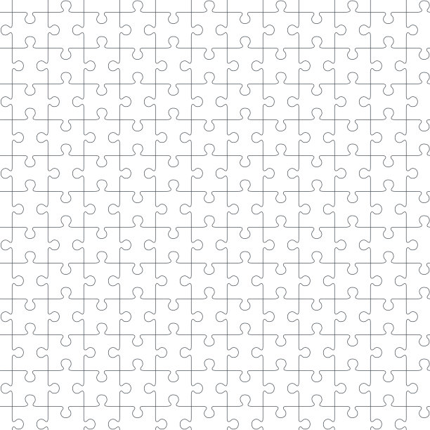 无缝拼图块模式，矢量falt风格插图印刷设计图片下载