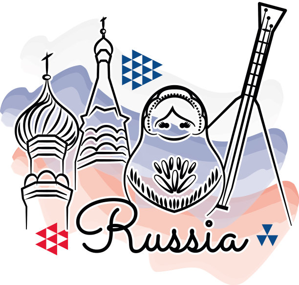 彩色俄罗斯旅游推广与俄罗斯娃娃图片下载