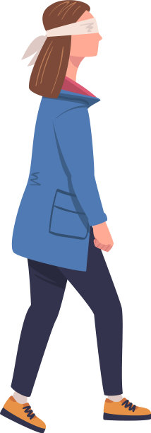 女性角色戴着眼罩跟随图片下载