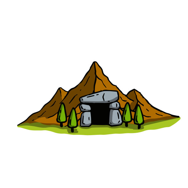 山洞在山里通往地牢的入口图片下载