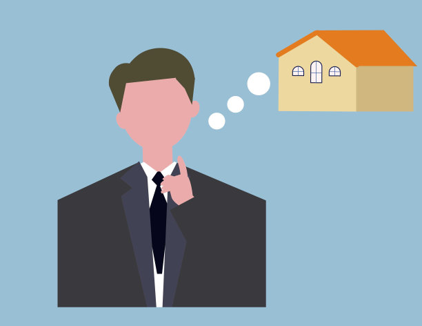 房地产经纪人和房子。女人介绍、思考和建议。矢量图图片下载