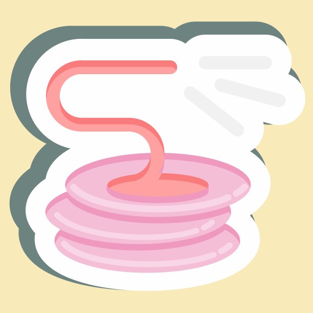 贴纸软管。适合花园的象征。简单的设计可编辑。设计模板向量。简单的说明图片下载