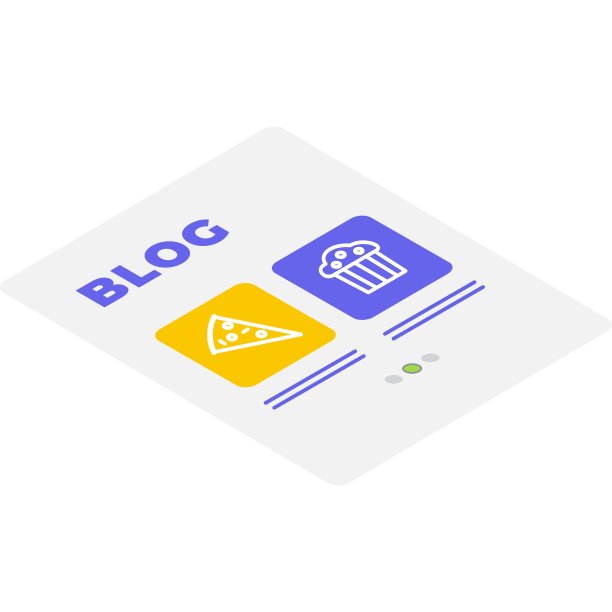 烹饪博客等距图标在线课程向量图片下载