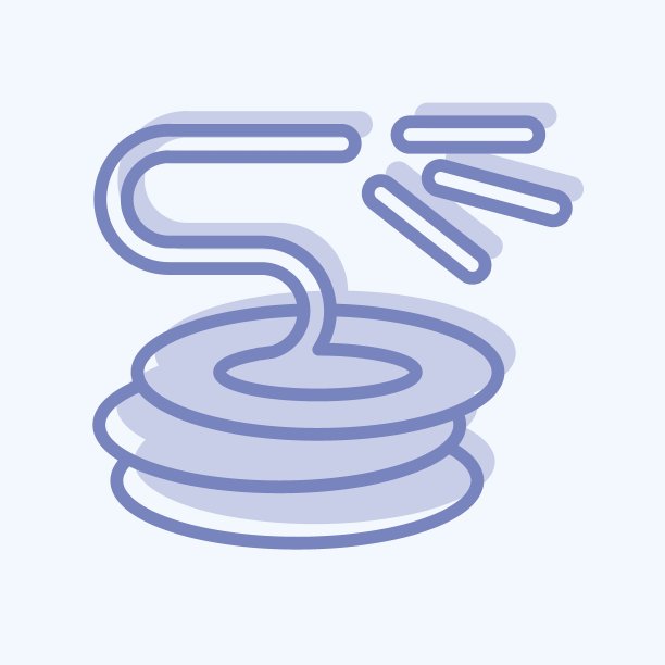 图标软管。适合花园的象征。两个音调的风格。简单的设计可编辑。设计模板向量。简单的说明图片下载