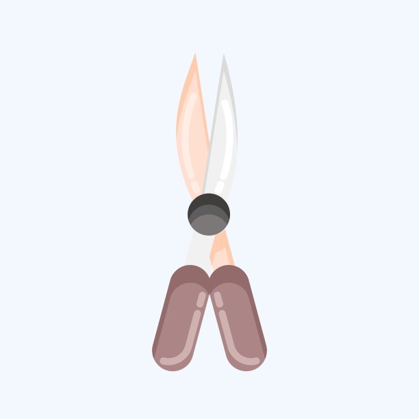 图标花园剪刀。适合花园的象征。平的风格。简单的设计可编辑。设计模板向量。简单的说明图片下载