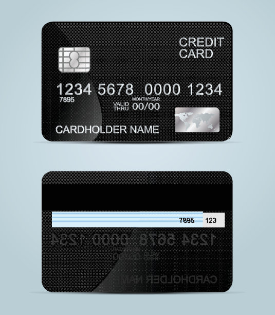 矢量现代创意现实信用卡模板。塑料卡金融演示品牌，企业形象，广告您的业务图片下载