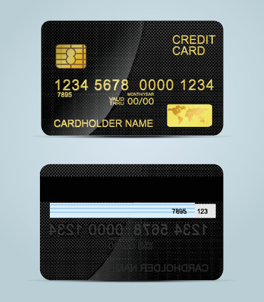 矢量现代创意现实信用卡模板。塑料卡金融演示品牌，企业形象，广告您的业务图片下载