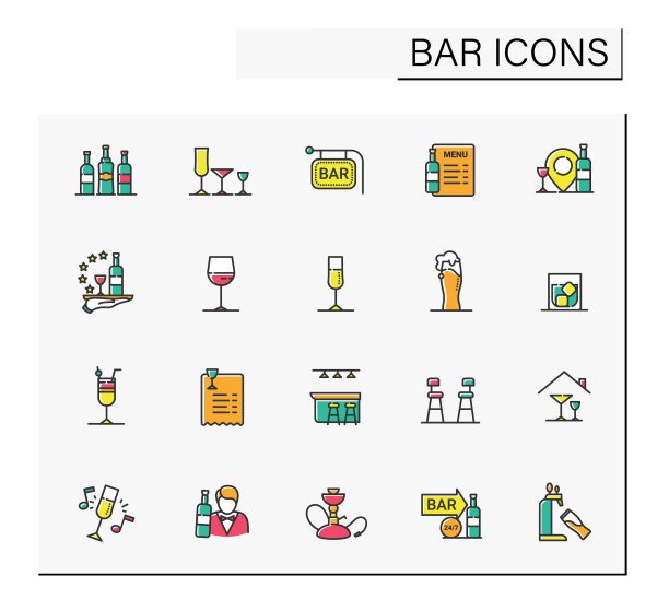 条形颜色图标设置图片下载
