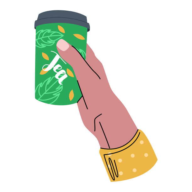 一只手拿着一杯茶的女性图片下载