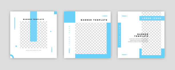 独特的现代编辑社交媒体旗帜模板。任何人都可以在社交媒体上使用这个简单的设计推广网页横幅。现代优雅的销售和折扣促销-矢量。图片下载