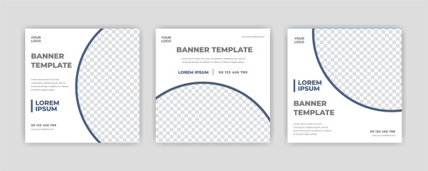 独特的现代编辑社交媒体旗帜模板。任何人都可以在社交媒体上使用这个简单的设计推广网页横幅。现代优雅的销售和折扣促销-矢量。图片下载