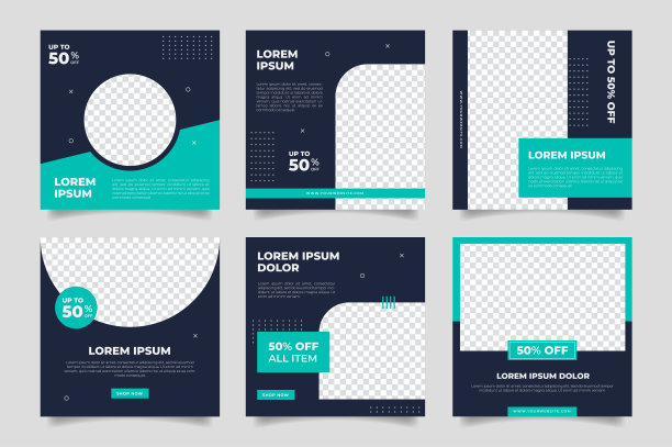 独特的现代编辑社交媒体旗帜模板。任何人都可以在社交媒体上使用这个简单的设计推广网页横幅。现代优雅的销售和折扣促销-矢量。图片下载