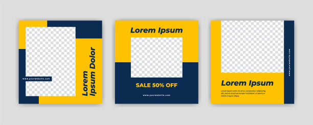 独特的现代编辑社交媒体旗帜模板。任何人都可以在社交媒体上使用这个简单的设计推广网页横幅。现代优雅的销售和折扣促销-矢量。图片下载