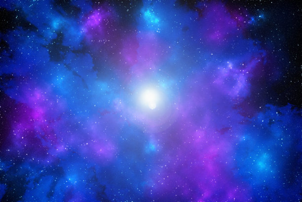 太空背景是星尘和闪亮的星星。逼真的宇宙和彩色星云。色彩斑斓的星系。三维演示图片下载