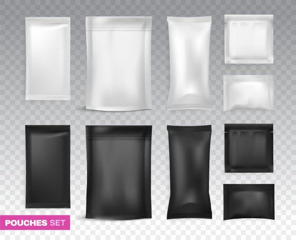 黑白袋透明套装图片下载