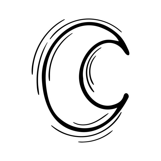 手绘月亮涂鸦新月神奇图片下载