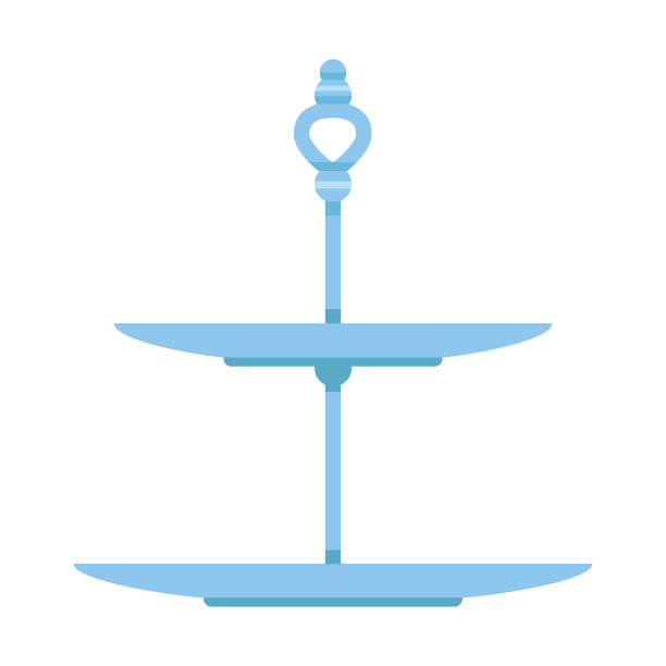 蛋糕站在平面图标风格的空托盘图片下载