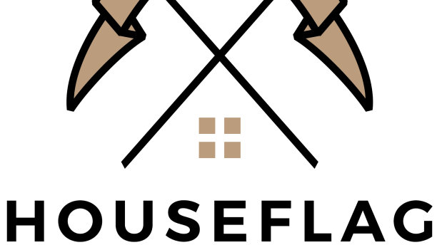 十字旗屋家庭标志图标图片下载