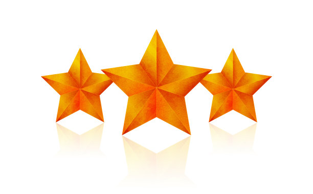 五星评级服务孤立在白色背景图片下载