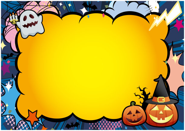 万圣节城堡夜空背景图片下载