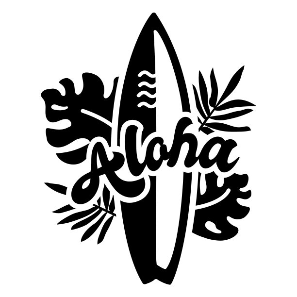 Aloha冲浪剪纸质量高图片下载