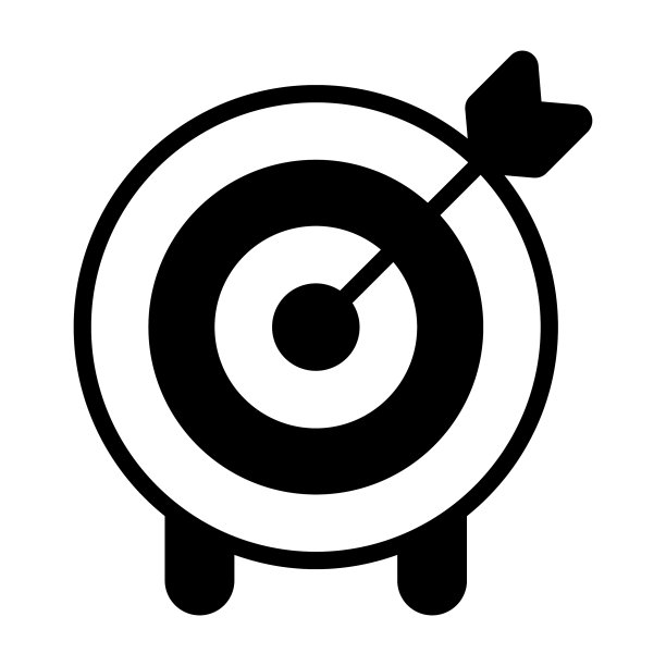 目标财务相关线图标可编辑笔画图片下载