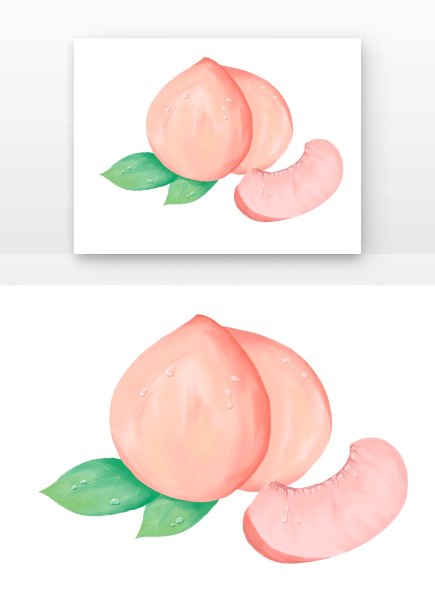 手绘水果寒露桃子图片下载