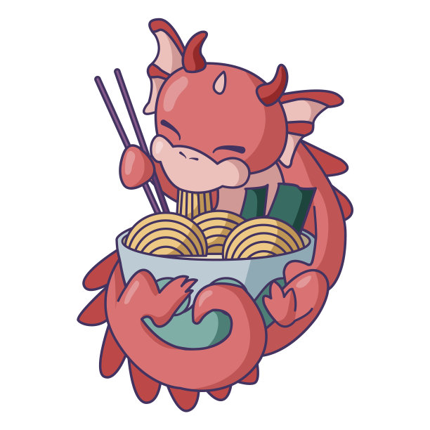 吃龙拉面可爱质量高图片下载