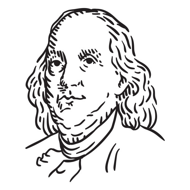 本杰明·富兰克林手绘质量高图片下载